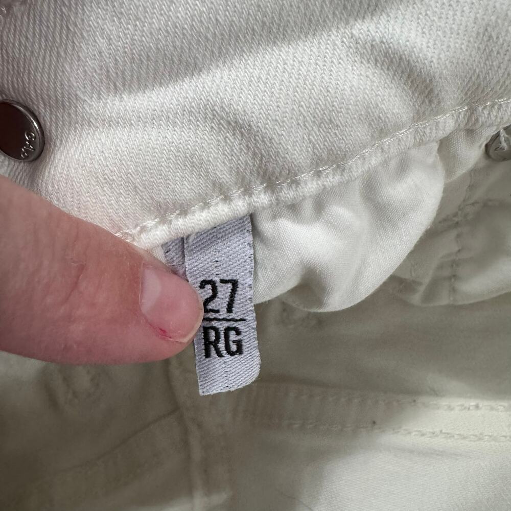 GAP Denim White Distressed Jeans Slim Straight Women's Size 27 Regular / Size 4 - Picture 10 of 12